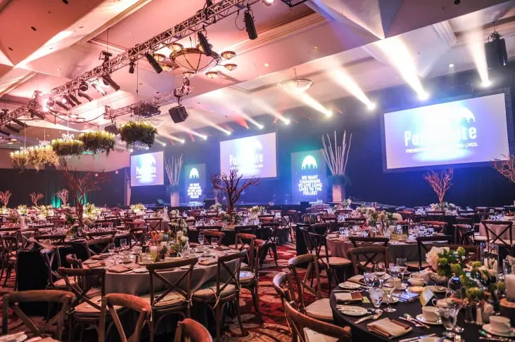 Jack Thomson performing at a corporate events event